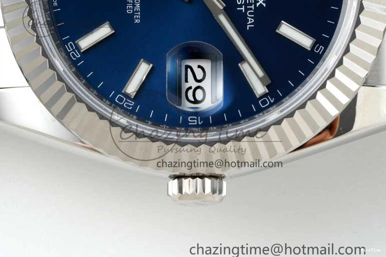 MiroTime 0224 DateJust 41 126334 NTF 1:1 Best Edition 904L Steel Blue Stick Dial on Oyster Bracelet VR Durable 2280